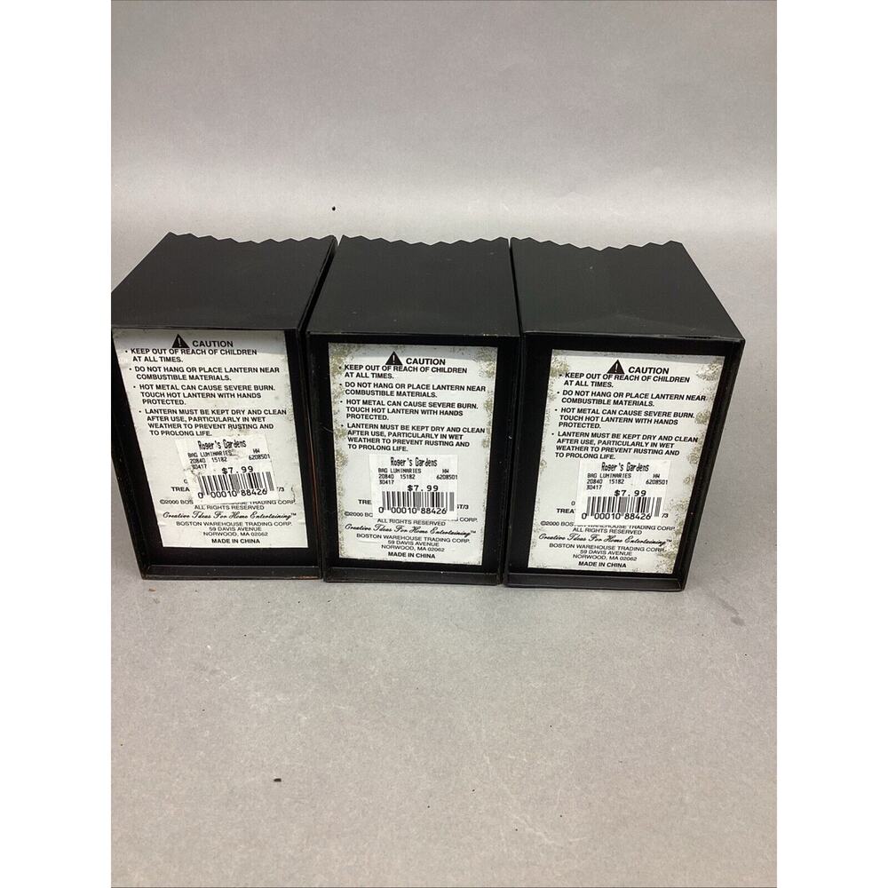 Set Of 6 Halloween Luminaries Lanterns & 3 Orange Candle Holders - Picture 11 of 11
